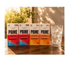 PRIME Hydration Mix 4-Pack (24 Sticks) Ocean Cherry & Glacier Orange Exp 2027