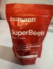 HumanN – SUPER BEETS Heart Chews, Pomegranate, 60 Count, New & Sealed, Exp 04/27