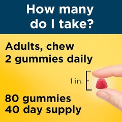 Mens Multivitamin Supplement Gummies w/ Omega 3s & B Vitamins(80ct)