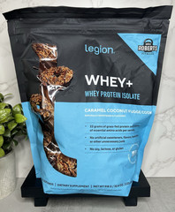 Legion WHEY+ Whey Protein Isolate Caramel Coconut Fudge Cookie 32.4oz Exp 11/27