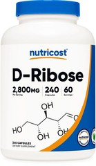 Nutricost D-Ribose 2800mg, 240 Capsules, Non-GMO, Gluten Free, Vegetarian, 11/28