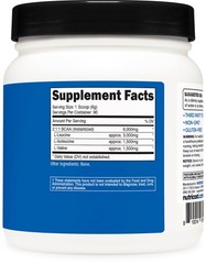 Nutricost BCAA Powder 90 Servings (3 Pack) – Unflavored – 6000mg Per Serv