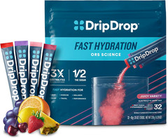 Dripdrop Hydration Packets – Juicy Variety Pack – Single Serve Electrolytes Powd