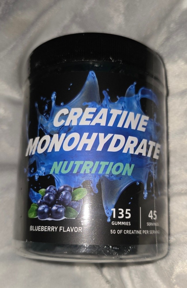 Creatine Monohydrate Gummies 5G 135 Ct 45 Servings Blueberry Exp 01/27