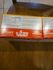 New Lot (2) x 5-Hour Energy Sport Pre-Workout Vital Orange 6-Pack Exp 10/30/2026