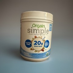 Orgain Simple Plant Protein Powder 20g Protein Creamy Vanilla 20 oz Exp 2/27