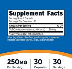 Nutricost Tudca Pills, 250mg Per Capsule, 30 Capsules