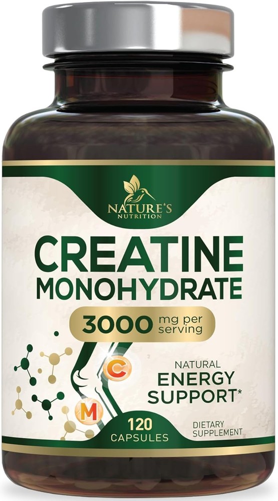 Creatine Monohydrate Capsules 3000mg – Best Micronized 120 Count (Pack of 1)