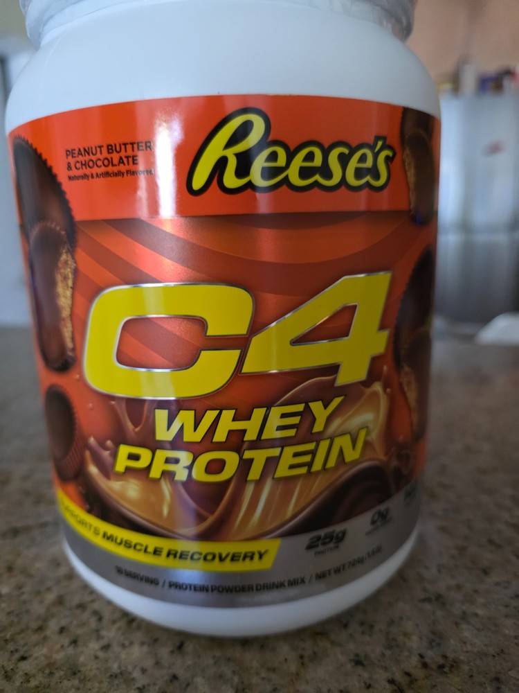 C4 Whey Protein Powder, Reese’s Peanut Butter Cup 25g of Protein exp 2/2028