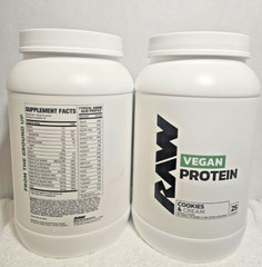 RAW Vegan Protein, Cookies & Cream, 1.7 lbs (775 g) PACK OF 2