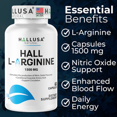 L- ARGININE – Muscle Support – Improves Blood Flow Better Erection – 60 Cap