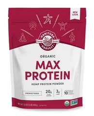 Manitoba Harvest Hemp Yeah Organic Max Protein Powder Unsweetened 32Oz 20G