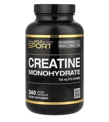 California Gold Nutrition, 2 PACK, Sport, Creatine, 750 mg, 240 Veggie Capsules