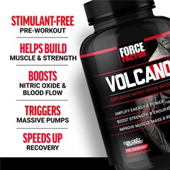 Force Factor Volcano Pre Workout Nitric Oxide Booster Supplement For Men