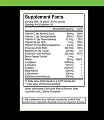 Pre Workout Powder – L-Arginine – L-Citrulline – Nitric Oxide Booster Creatine