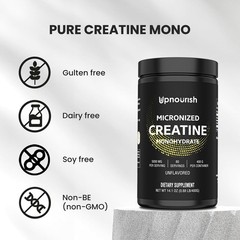 UpNourish Micronized Creatine Monohydrate Powder 400 G – 80 Servings 14.1096 Oz