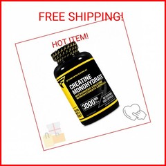 Primaforce Creatine Monohydrate Capsules – 240 Capsules, 3,000mg per Serving, Gl
