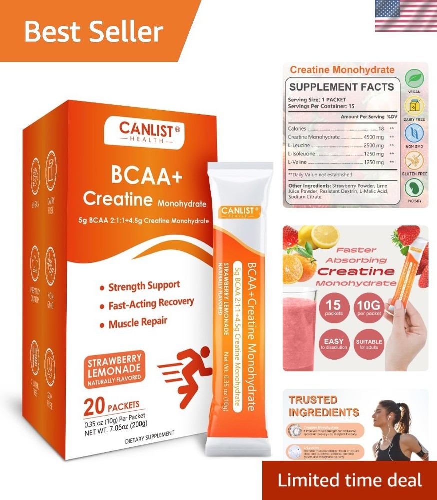 20 Servings of Non-GMO Creatine Monohydrate Powder for Peak Athletic Performance