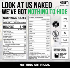 NAKED Chocolate Whey Isolate Protein, Grass-Fed, 24 Servings