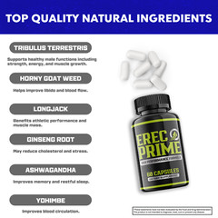 Erec Prime Formula for Male Virility, ErecPrime Male Performance (60 Capsules)