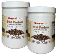 Pea Protein Powder – Cappuccino – Plant Based, Soy Free, Non-GMO 17.6oz (2 PACK)