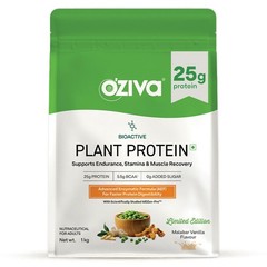OZiva Bioactive Plant Protein,5.5 BCAA| Pea Isolate| Plant based Protein Powder