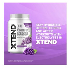 90 Servings Xtend Original BCAA Powder Muscle Recovery 90 Servings Glacial Grape
