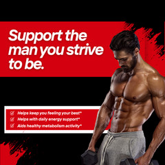 Red Bear- Bodybuilding & Men’s Health Support- 4 Bottles- 360 Capsules