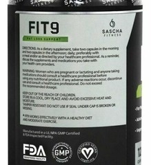 2 Pack Fit 9 Sascha Fitness Fat Loss Support. Original 100% Combo 240 capsules