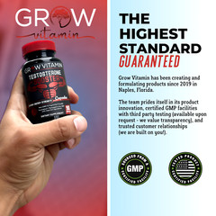 Grow Vitamin Testosterone Booster, Stamina-Energy-Strength