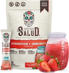 Salud Hydration + Immunity Strawberry Agua Fresca 15 on the go Stick Packs