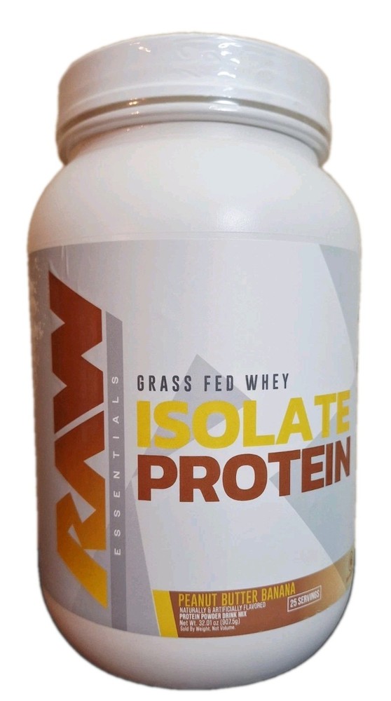 Raw 100% Grass-fed Whey Isolate, Peanut Butter Banana🍌 25 Servings, 12/2027✨️