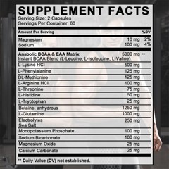 BCAA 5000mg Capsules Increase Energy, Strength and Endurance