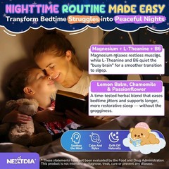 Kids Glycinate Magnesium Gummies + Calcium + Omega 3 – Melatonin Free Kids Sleep