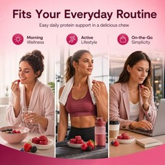 Oaka Protein Gummies 20G Protein Per Day Zero Sugar Mixed Berries Flavor Daily
