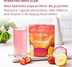 Hydration Lemonade Electrolyte Powder Drink Mix – Strawberry Dragonfruit