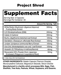 ANABOLIC WARFARE PROJECT SHRED Water Retention Hormone Health 90 Capsules