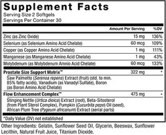 Force Factor Prostate Support Formula with African Plum Tree 60 Softgels New