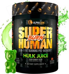Alpha Lion SuperHuman Burn Hulk Juice – Sour Gummy Bear 10.96 oz (Pack of 2)