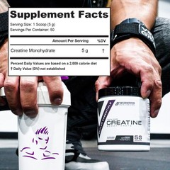 Pure Creatine Monohydrate – 5g for Muscle Growth & Strength – 50 Servings
