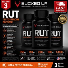 BUCKED UP RUT TESTOSTERONE BOOSTER 90 Capsules 30 Servings Hormone Balance Mood