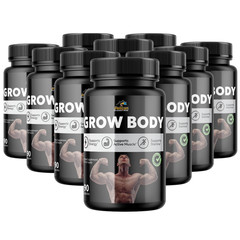 Grow Body- Bodybuilding & Men’s Health Support- 10 Bottles- 900 Capsules