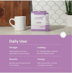Creatine Mixed Berry-Create Creatine Monohydrate Powder 30 Packets Exp 8/27