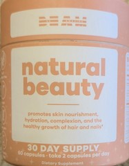 BEAM NATURAL BEAUTY Skin Hair & Nails 60 Capsules ( 30 Servings) BEST BY 02/26