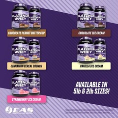 EAS 100% Platinum Whey Protein | 3 Ultra-Platinum Whey Proteins | Increase Size