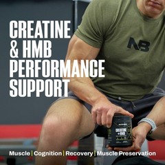 NutraBio Creatine + HMB- Monohydrate 8.5 Ounce (Pack of 1), No Color