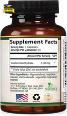 Creatine Monohydrate 3000Mg per Serving – Micronized Creatine Powder Capsules –