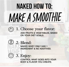 NAKED Whey Grass Fed Protein Powder, Unflavored, 2 lb, 1 Ingredient