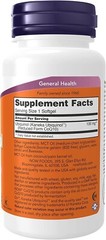 NOW Foods Ubiquinol 100mg 2X60/1X120 Softgels Active Form of Coq10 Bioavailable