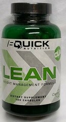 BQuick Nutrition – LEAN – Weight Management Formula – 120 Caps – Exp 4/2025